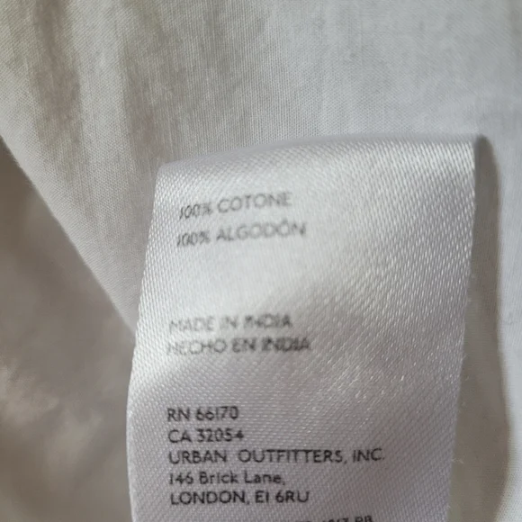 Anthropologie White Short Sleeves Blouse. Cotton - Picture 7 of 7